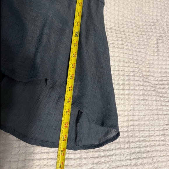 Umgee Solid Overlayer Oversized Tunic Top Dark Grey Size Large - Picture 8 of 8